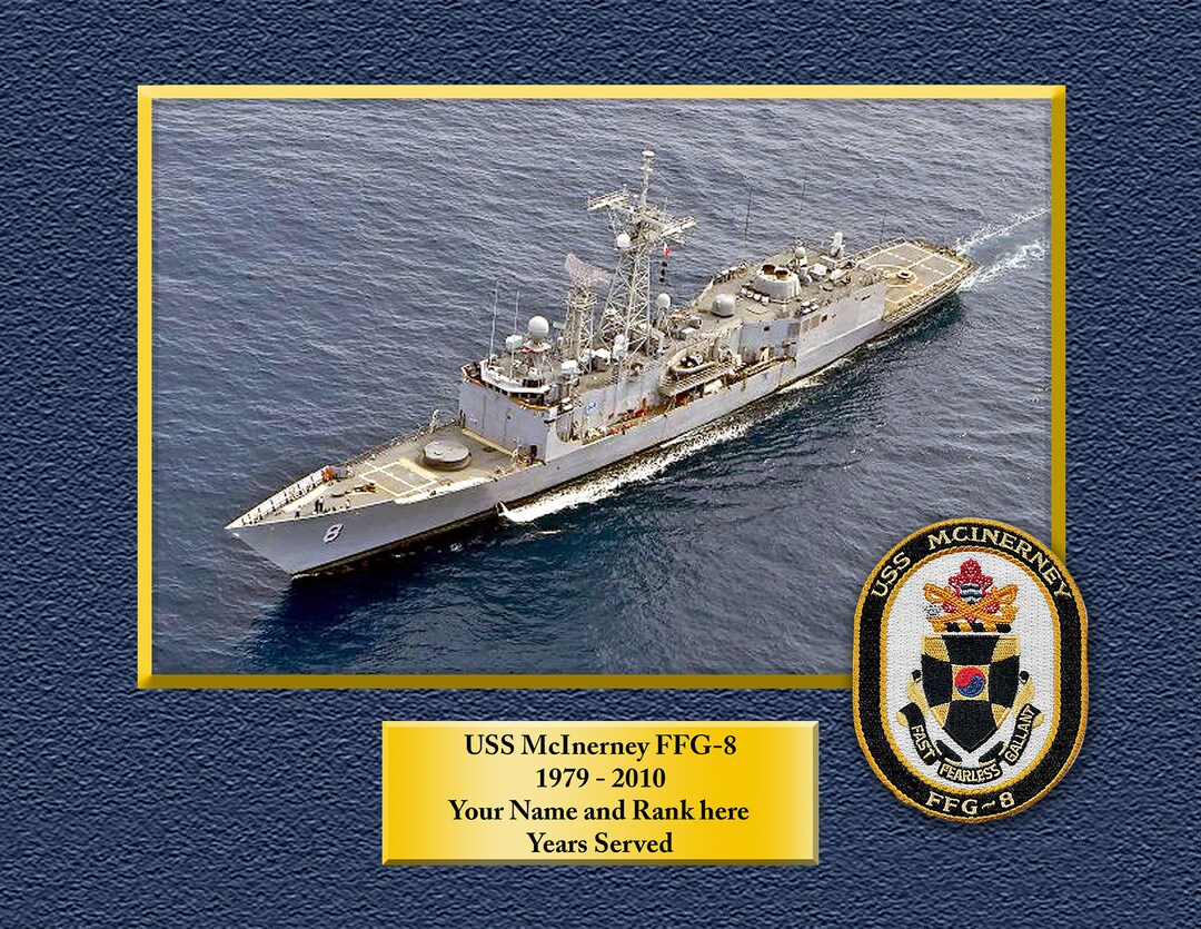 USS Mcinerney FFG 8 8.5 X 11 Print of US Navy Ships Unique Gift Idea