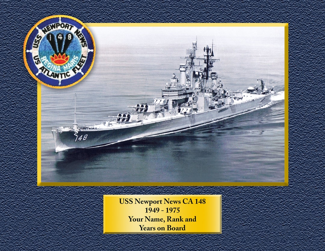 USS Newport News CA148 Custom Personalized X 11 Print of US