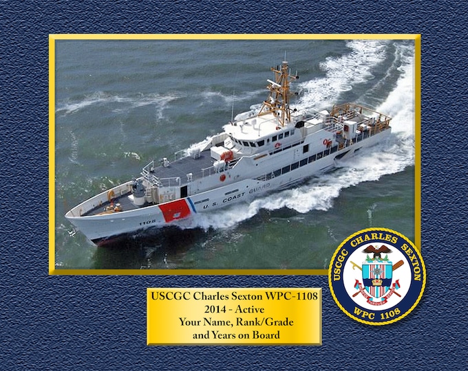 USCGC Charles Sexton WPC-1108 Custom Personalized 8.5 X 11 Print of US Navy Ships Unique Gift Idea for any Occasions