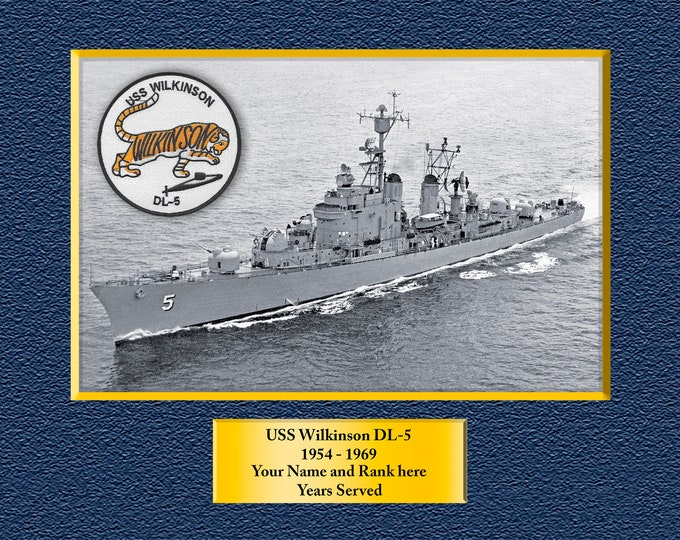 USS Wilkinson DL-5  Custom Personalized 8.5 X 11 Print of US Navy Ships Unique Gift Idea for any Occasions