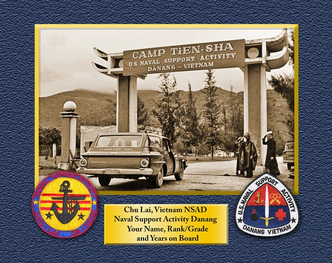 Camp Tien-Sha Vietnam Custom Personalized 8.5 X 11 Print of US Navy Ships Unique Gift Idea for any Occasions
