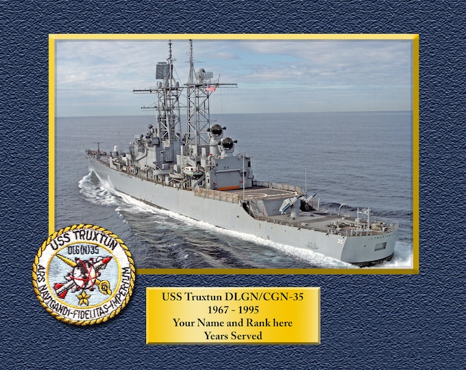 USS Truxtun DLGN-CGN35 Custom Personalized 8.5 X 11 Print of US Navy Ships Unique Gift Idea for any Occasions