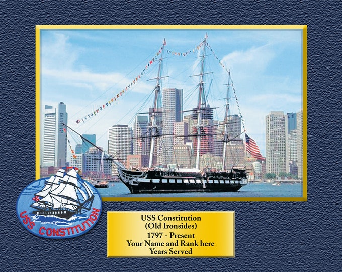 USS CONSTITUTION Custom Personalized 8.5 X 11 Print of US Navy Ships Unique Gift Idea for any Occasions