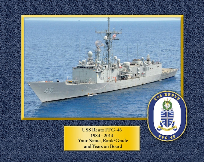 USS RENTZ FFG46 Custom Personalized 8.5 X 11 Print of US Navy Ships Unique Gift Idea for any Occasions