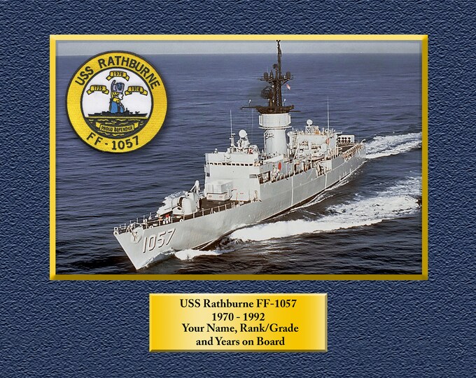 USS Rathburne FF-1057 8.5 X 11 Print of US Navy Ships Unique Gift Idea for any Occasions