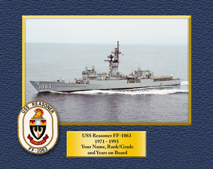 USS Reasoner FF-1063 8.5 X 11 Print of US Navy Ships Unique Gift Idea for any Occasions