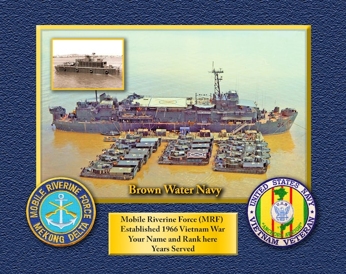 USN Mobile Riverine Force Custom Personalized 8.5 X 11 Print of US Navy Ships Unique Gift Idea for any Occasions