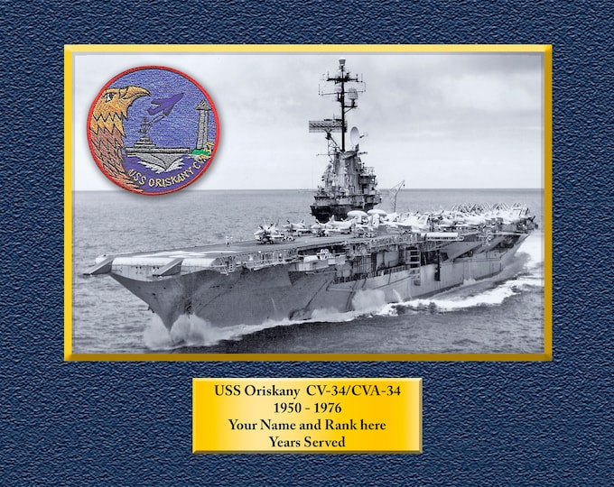USS Oriskany CV/CVA34 Custom Personalized 8.5 X 11 Print of US Navy Ships Unique Gift Idea for any Occasions