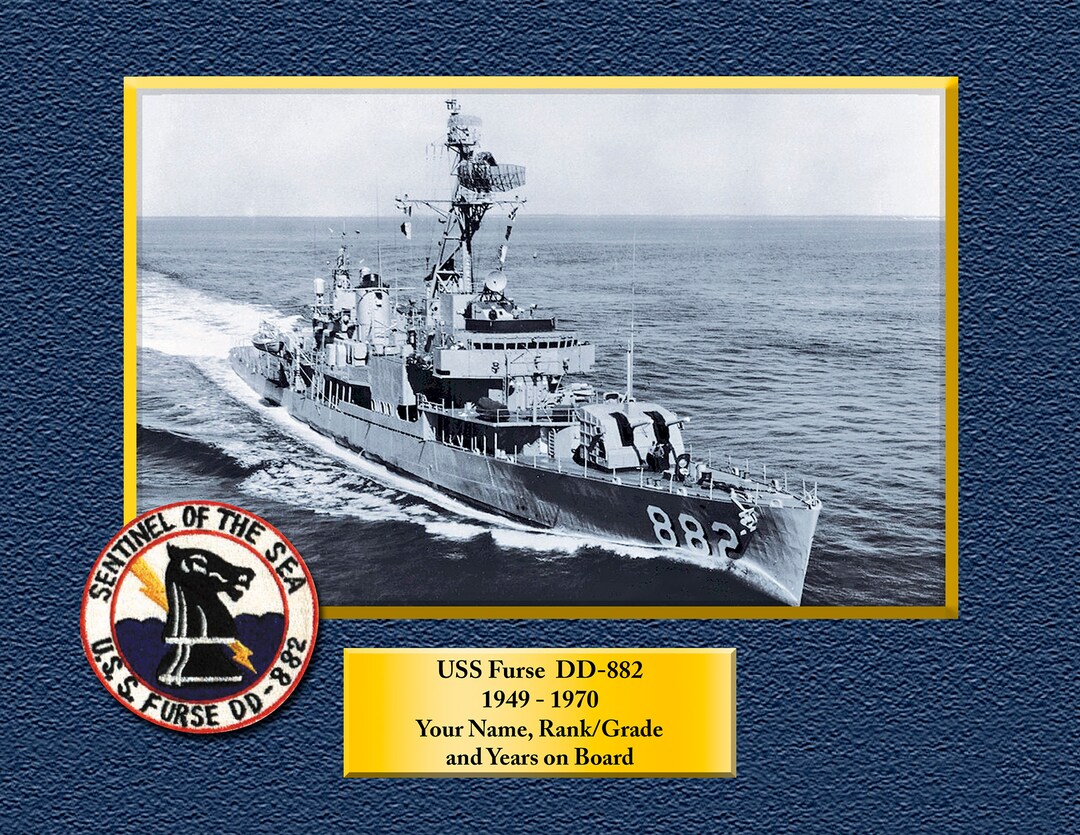 USS FURSE DD882 Custom Personalized 8.5 X 11 Print of US Navy Ships ...