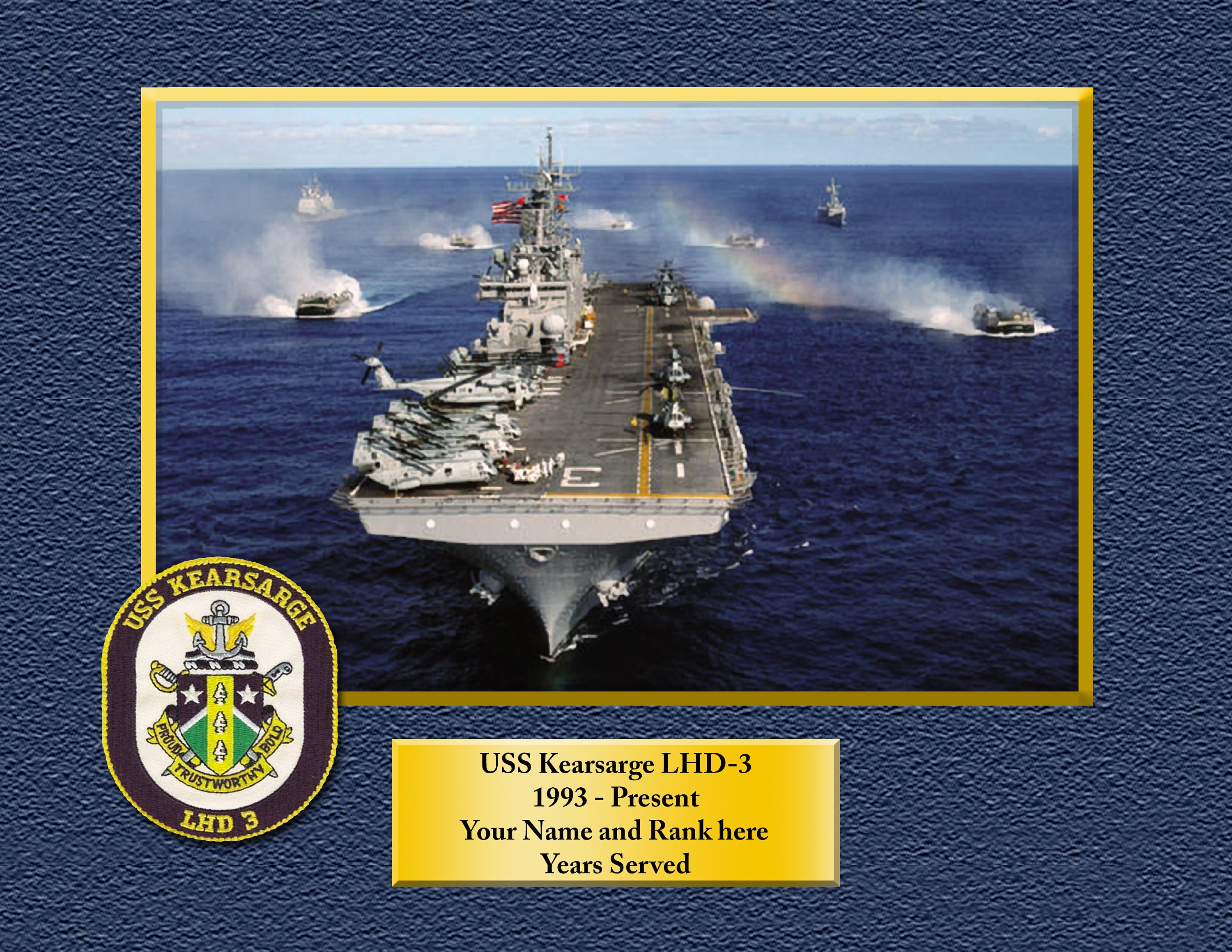 USS Juneau LPD10 Custom Personalized 8.5 X 11 Print of US USS Juneau LPD10 Custom Personalized 8.5 X 11 Print of US
