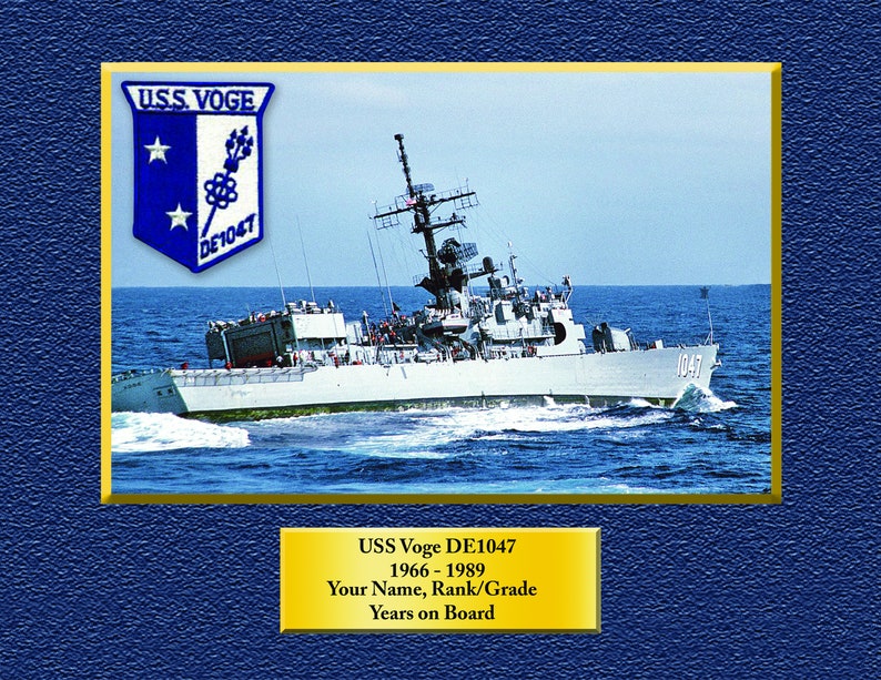 USS Bausell DD-845 Custom Personalized 8.5 X 11 Print of US Navy Ships ...