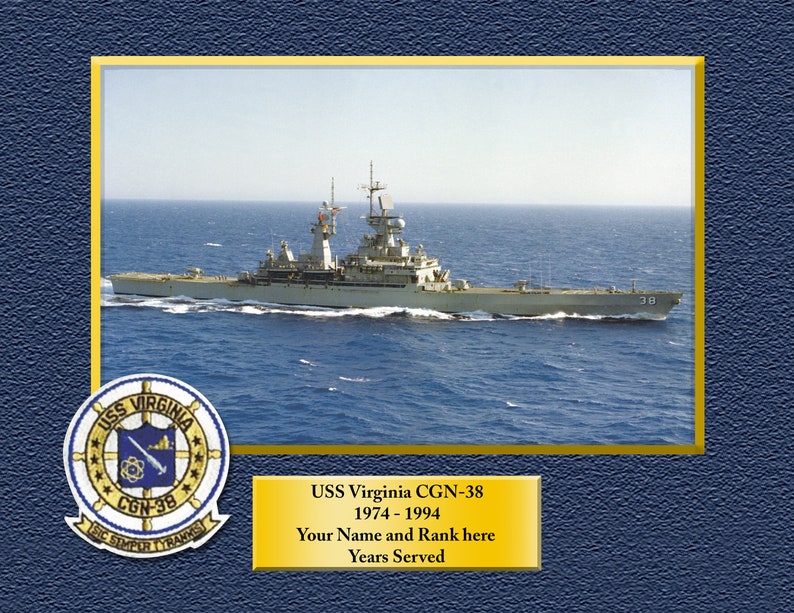 USS Truxtun DLGN-CGN35 Custom Personalized 8.5 X 11 Print of US Navy Ships Unique Gift Idea for any Occasions