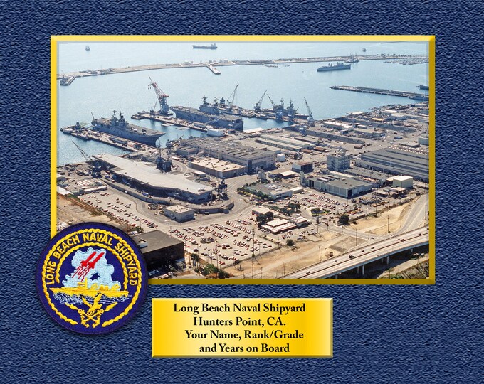 Long Beach Naval Shipyard Custom Personalized 8.5 X 11 Print of US Navy Ships Unique Gift Idea for any Occasions