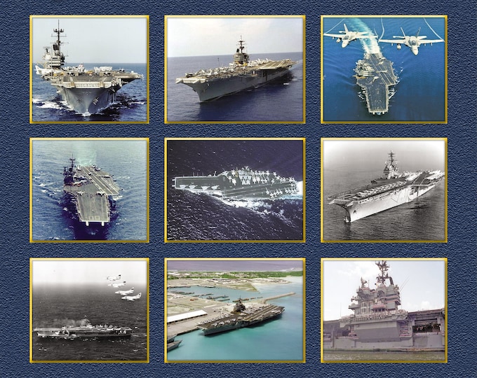 USS Saratoga CV-60 Custom Personalized 16" X 20" Print of US Navy Ships Unique Gift Idea for any Occasions