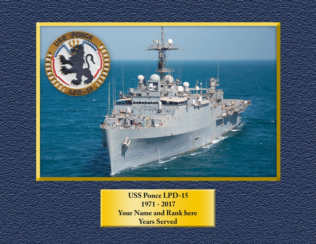 USS Ponce LPD-15 Custom Personalized 8.5 X 11 Print of US Navy