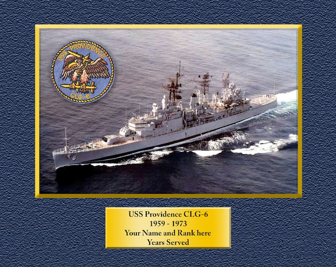 USS Providence CLG-6 Custom Personalized 8.5 X 11 Print of US Navy Ships Unique Gift Idea for any Occasions