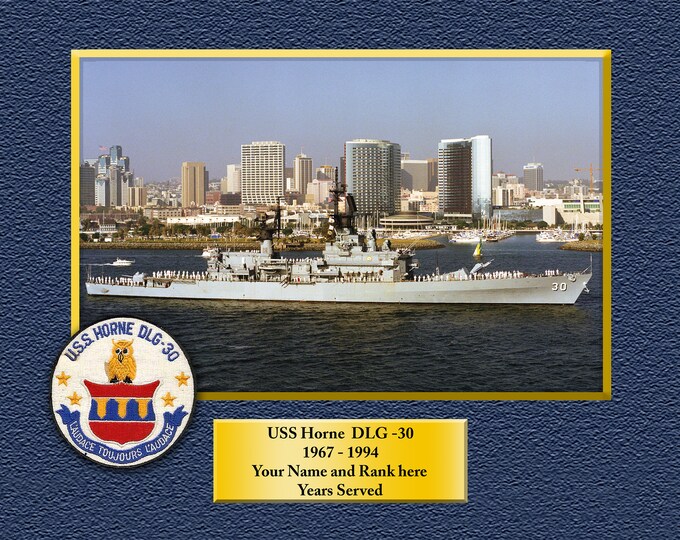 USS HORNE DLG30 Custom Personalized 8.5 X 11 Print of US Navy Ships Unique Gift Idea for any Occasions