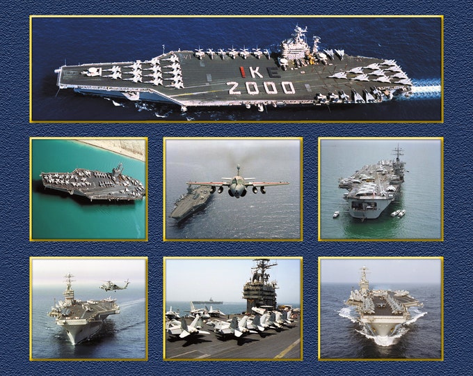 USS Dwight D. Eisenhower CVN-69 Custom Personalized 11X14 or 16 X 20 Print on Pro. Paper or Canvas US Navy Ships Unique Gift Idea Occasions