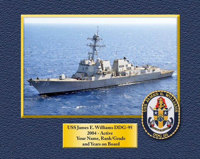 USS_James E. Williams DDG-95 8.5 X 11 Print of US Navy Ships Unique Gift Idea for any Occasions