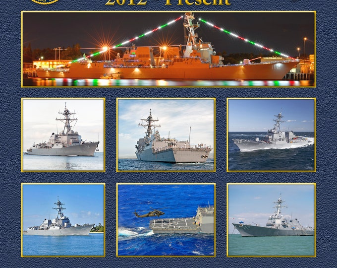 USS Michael Murphy DDG112 Custom Personalized 16" X 20" Print of US Navy Ships Unique Gift Idea for any Occasions