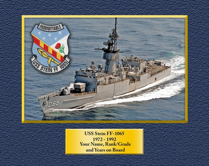 USS Stein FF-1065 Custom Personalized 8.5 X 11 Print of US Navy Ships Unique Gift Idea for any Occasions