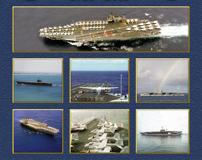 USS Contellation cV-CVA-64 Custom Personalized 11X14 or 16 X 20 Print on Pro. Paper or Canvas US Navy Ships Unique Gift Idea any Occasions