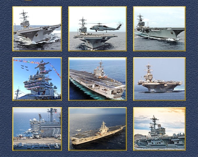 USS George H.W. Bush CVN-77 Custom Personalized 16" X 20" Print of US Navy Ships Unique Gift Idea for any Occasions