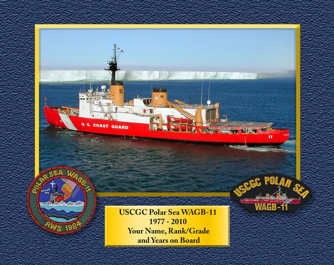 USCGC Polar Sea WAGB-11 Custom Personalized 8.5 X 11 Print of US Navy Ships Unique Gift Idea for any Occasions