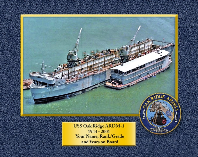 USS Oak Ridge ARDM-1 Custom Personalized 8.5 X 11 Print of US Navy Ships Unique Gift Idea for any Occasions