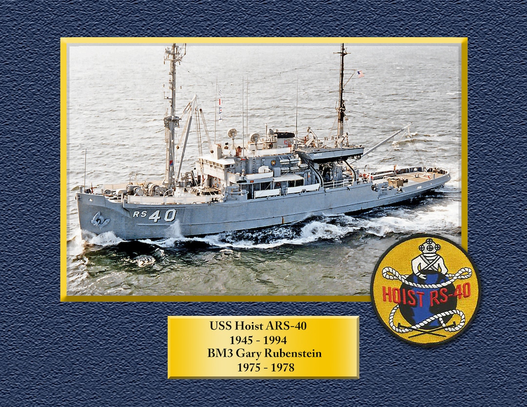 USS Hoist ARS-40 Custom Personalized 8.5 X 11 Print of US Navy