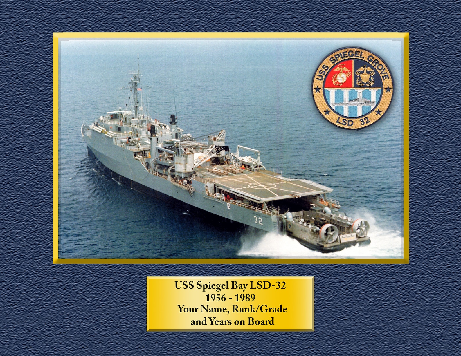 USS Spiegel Grove LSD-32 Custom Personalized 8.5 X 11 Print of US Navy ...