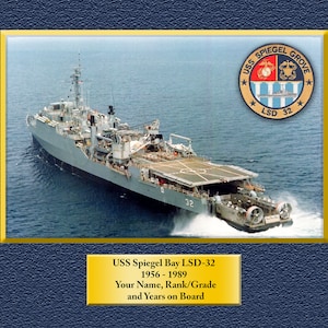 USS Spiegel Grove LSD-32 Custom Personalized 8.5 X 11 Print of US Navy ...
