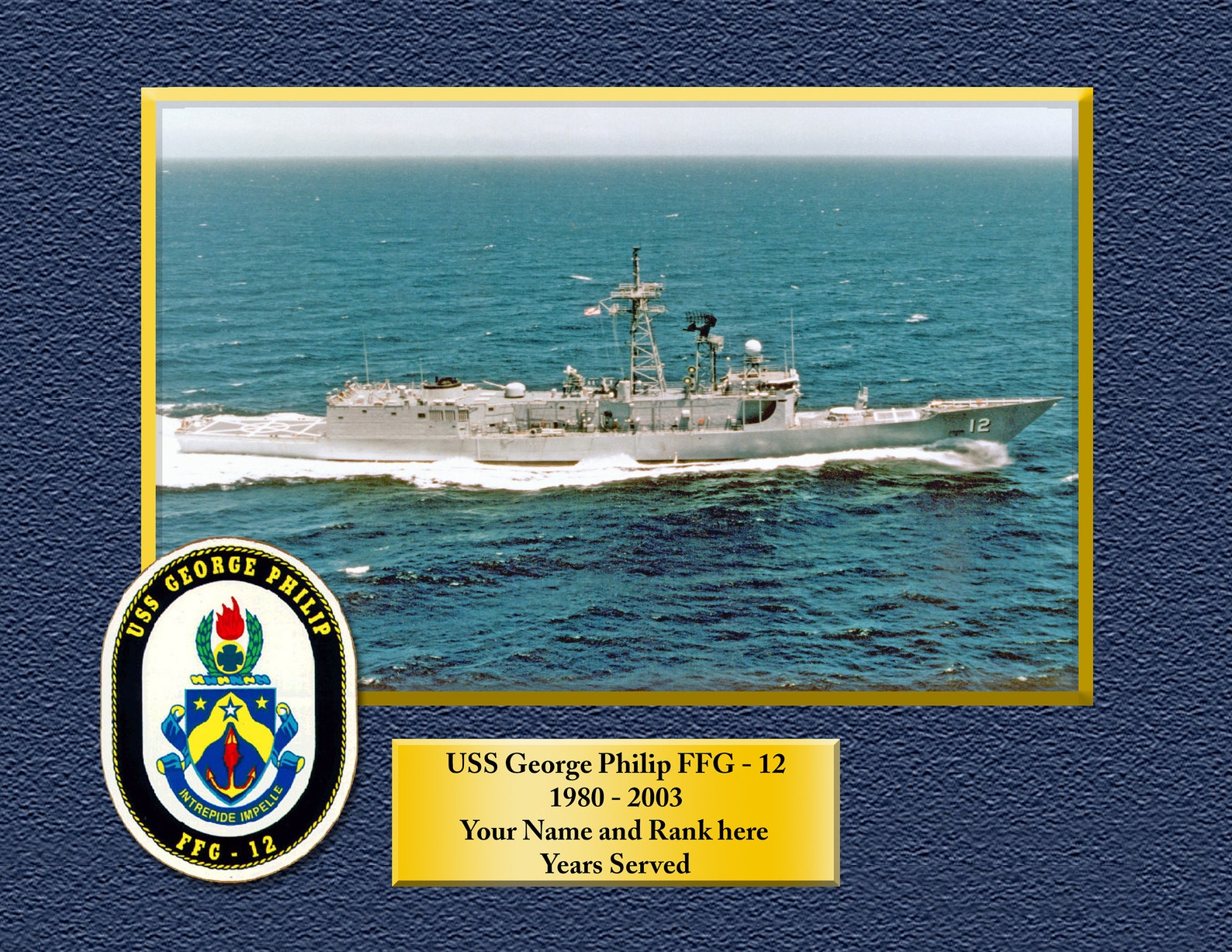Charles R Ware USS Charles R. Ware DD-865 Custom Personalized 8.5 X 11 Print of US ...
