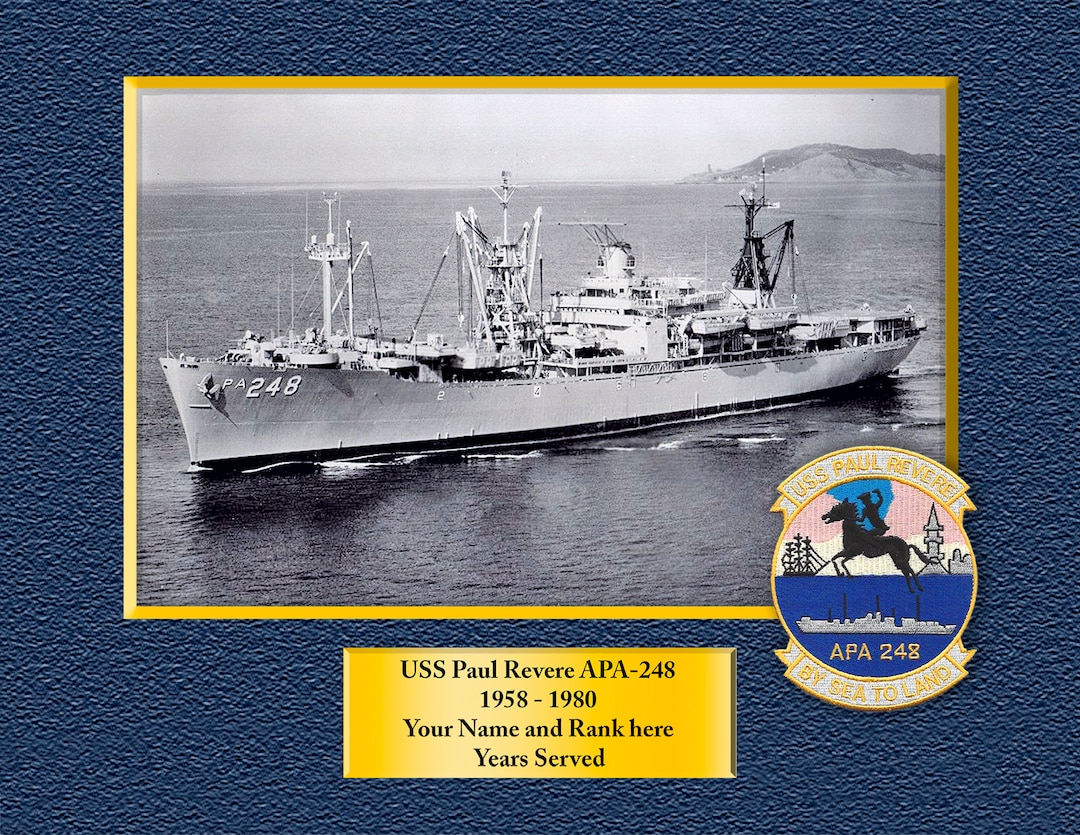 USS Paul Revere APA-248 Custom Personalized 8.5 X 11 Print of US Navy