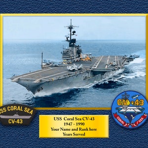 Uss Coral Sea Cv 43 - Etsy
