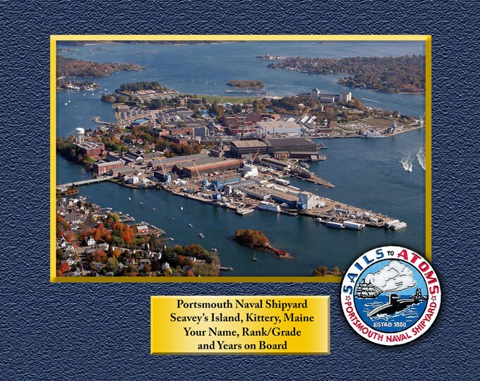 Portsmouth Naval Shipyard Custom Personalized 8.5 X 11 Print of US Navy Ships Unique Gift Idea for any Occasions