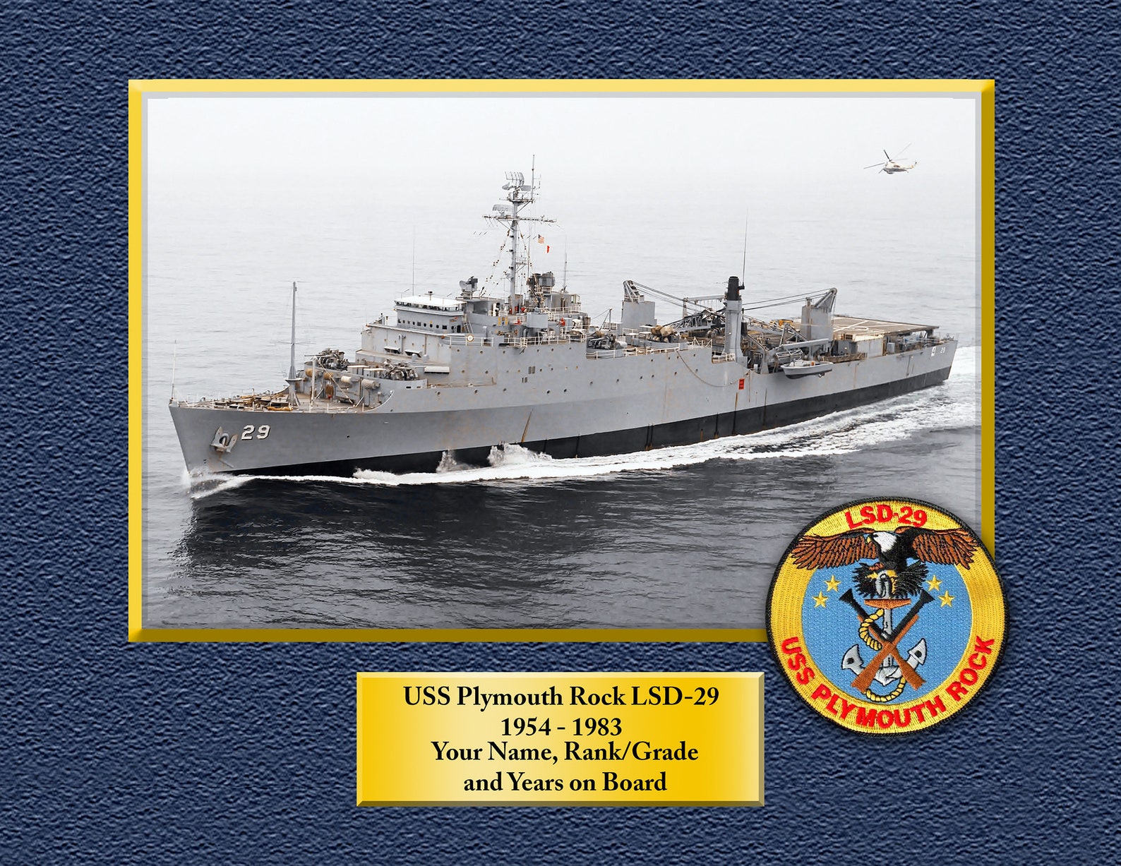 USS Spiegel Grove LSD-32 Custom Personalized 8.5 X 11 Print of US Navy ...