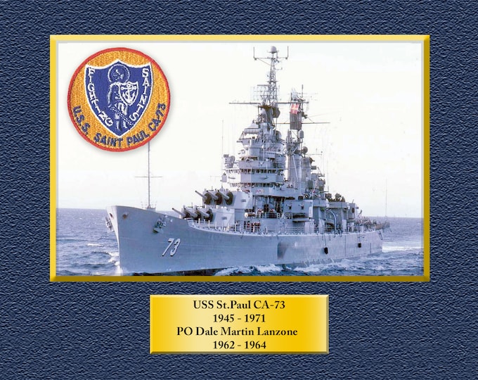 USS St Paul CA73 Custom Personalized 8.5 X 11 Print of US Navy Ships Unique Gift Idea for any Occasions