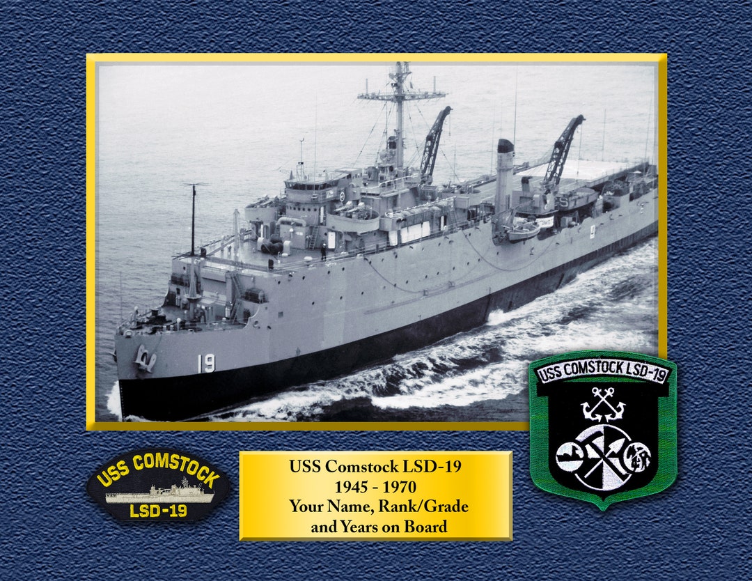 USS Comstock LSD19 Custom Personalized 8.5 X 11 Print of US Navy Ships