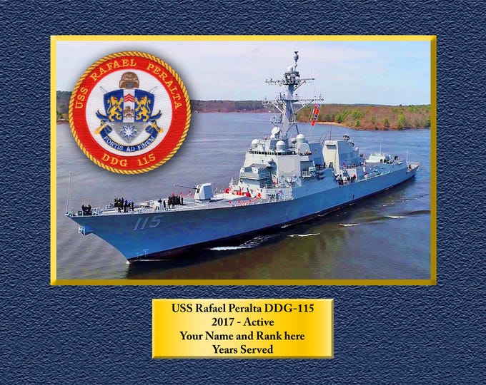 USS Rafael Peralta DDG 115 Custom Personalized 8.5 X 11 Print of US Navy Ships Unique Gift Idea for any Occasions