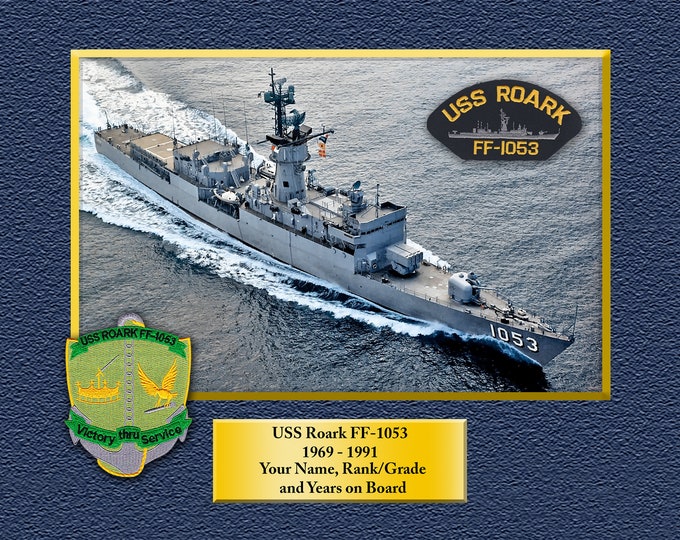 USS Roark FF-1053 Custom Personalized 8.5 X 11 Print of US Navy Ships Unique Gift Idea for any Occasions