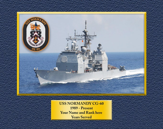 USS Normandy CG60 11" X 14" Print of US Navy Ships Unique Gift Idea for any Occasions