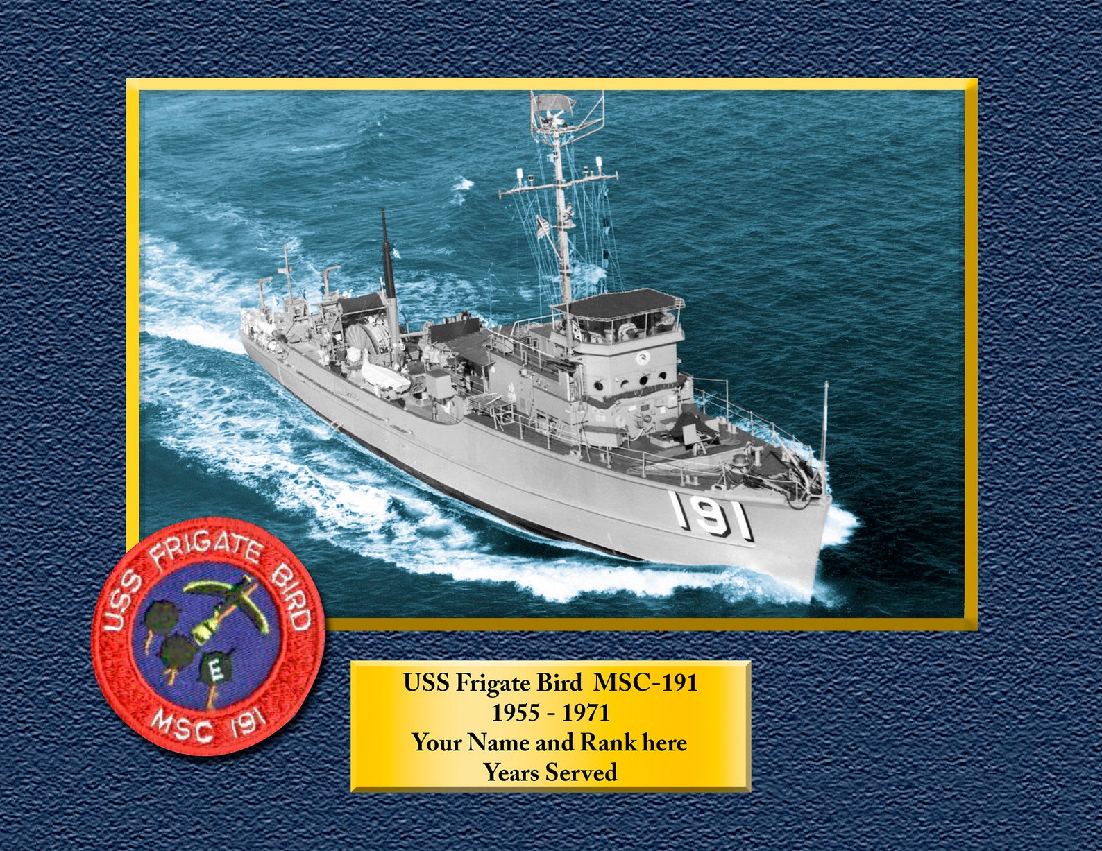 Charles R Ware USS Charles R. Ware DD-865 Custom Personalized 8.5 X 11 Print of US ...