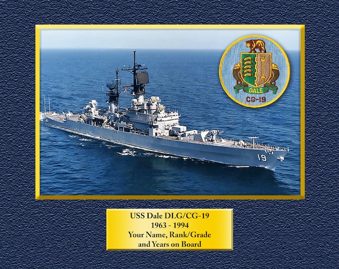 USS DALE CG19 Custom Personalized 8.5 X 11 Print of US Navy Ships Unique Gift Idea for any Occasions