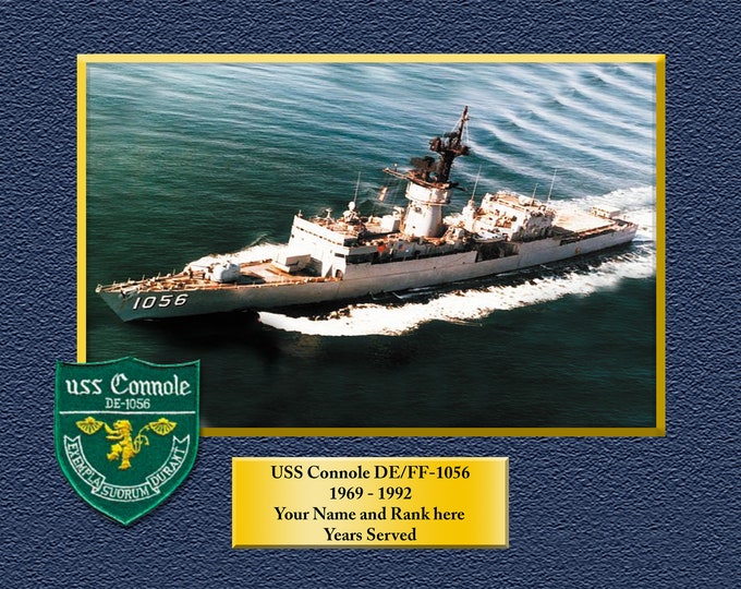 USS CONNOLE DE1056 Custom Personalized 8.5 X 11 Print of US Navy Ships Unique Gift Idea for any Occasions