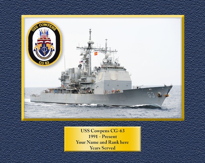 USS Cowpens CG-63 Custom Personalized 8.5 X 11 Print of US Navy Ships Unique Gift Idea for any Occasions