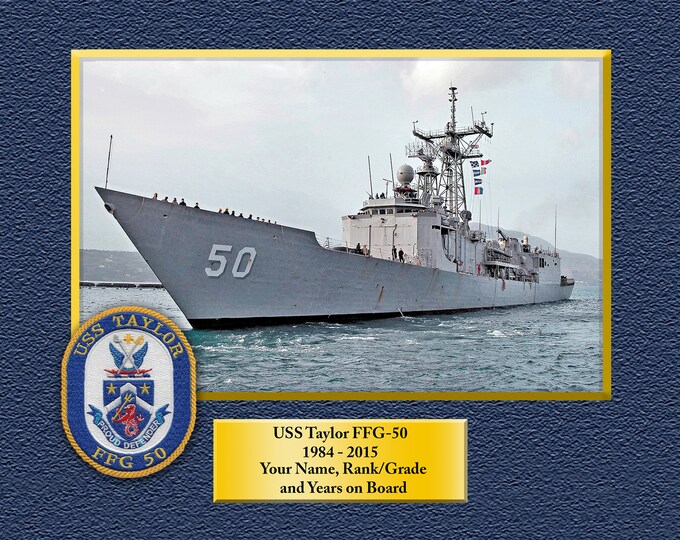 USS Taylor FFG-50 Custom Personalized 8.5 X 11 Print of US Navy Ships Unique Gift Idea for any Occasions