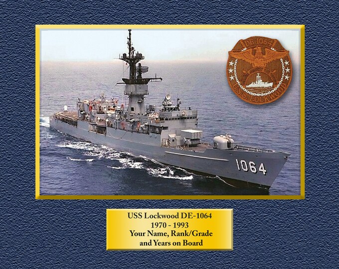 USS Lockwood DE-ff-1064 Custom Personalized 8.5 X 11 Print of US Navy Ships Unique Gift Idea for any Occasions