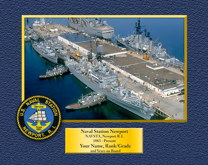 Naval Station Newport Custom Personalized 8.5 X 11 Print of US Navy Ships Unique Gift Idea for any Occasions