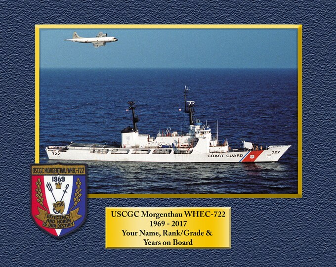 USCGC MORGENTHAU WHEC722 Custom Personalized 8.5 X 11 Print of US Navy Ships Unique Gift Idea for any Occasions
